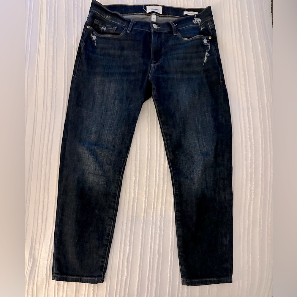Frame Le Garçon crop blue Jean